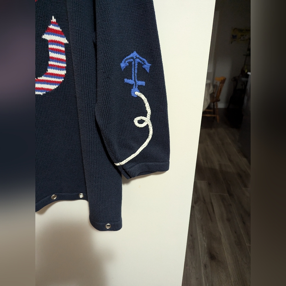 - - The Quacker Factory Tunic Length Sweater. Nautical theme (Anchors). Si… - Picture 4 of 8